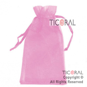 BOLSA ROSA ORGANZA 24X19.5CM HS2629-19 x 1